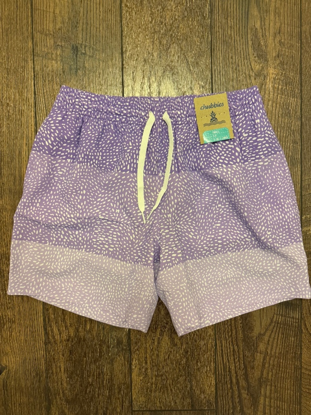 Chubbies Swim Trunks - The Gem Whale Shark Classic Purple - Sz S - NWT